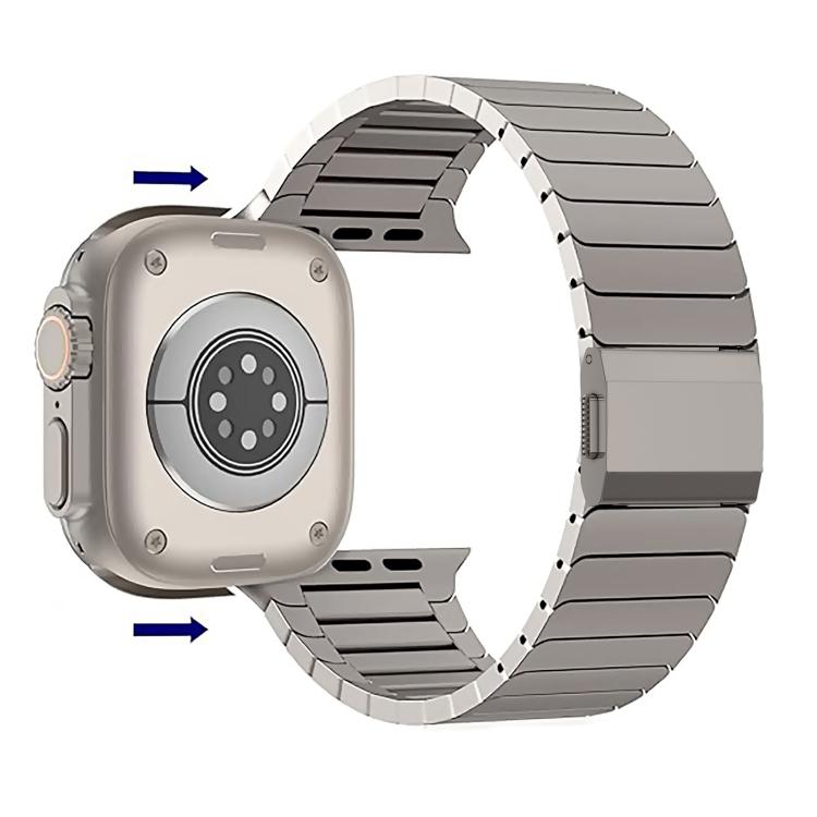 Cinturino per orologio in titanio puro con fibbia Norman Bamboo, For Apple Watch 46mm / 49mm / 45mm / 44mm