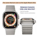 Cinturino per orologio in titanio puro con fibbia Norman Bamboo, For Apple Watch 46mm / 49mm / 45mm / 44mm