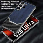 Custodia per telefono con copertura completa in pelle e struttura in legno GKK Plating, For Samsung Galaxy S26 Ultra 5G, For Samsung Galaxy S25 Ultra 5G