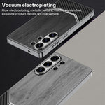 Custodia per telefono con copertura completa in pelle e struttura in legno GKK Plating, For Samsung Galaxy S26 Ultra 5G, For Samsung Galaxy S25 Ultra 5G
