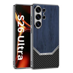 Custodia per telefono con copertura completa in pelle e struttura in legno GKK Plating, For Samsung Galaxy S26 Ultra 5G, For Samsung Galaxy S25 Ultra 5G