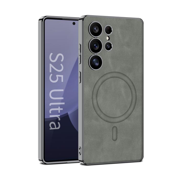 Custodia per telefono con rivestimento in pelle GKK e MagSafe Frosted integrata, For Samsung Galaxy S26 Ultra 5G, For Samsung Galaxy S25 Ultra 5G