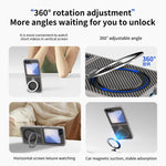 Custodia per telefono con supporto MagSafe 360 in fibra di carbonio, For Samsung Galaxy Z Flip7, For Samsung Galaxy Z Flip6, For Samsung Galaxy Z Flip5