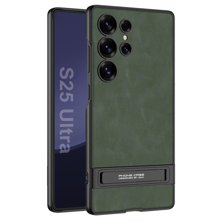 Custodia per telefono in pelle smerigliata ultrasottile GKK Triumph con supporto, For Samsung Galaxy S26 Ultra 5G, For Samsung Galaxy S25 Ultra 5G