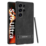 Custodia per telefono in pelle smerigliata ultrasottile GKK Triumph con supporto, For Samsung Galaxy S26 Ultra 5G, For Samsung Galaxy S25 Ultra 5G