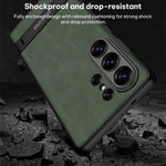Custodia per telefono in pelle smerigliata ultrasottile GKK Triumph con supporto, For Samsung Galaxy S26 Ultra 5G, For Samsung Galaxy S25 Ultra 5G