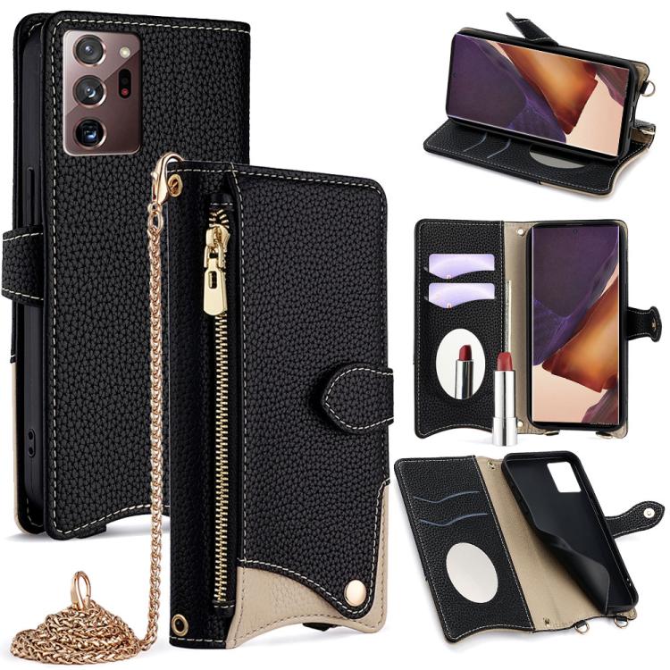 Custodia per telefono in pelle Litchi a coda di pesce con catena a tracolla, For Samsung Galaxy S21 5G, For Samsung Galaxy S21+ 5G, For Samsung Galaxy S21 Ultra 5G