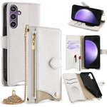 Custodia per telefono in pelle Litchi a coda di pesce con catena a tracolla, For Samsung Galaxy S24 5G, For Samsung Galaxy S23 FE 5G, For Samsung Galaxy S23 Ultra 5G, For Samsung Galaxy S23+ 5G