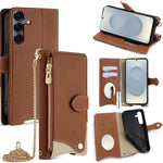 Custodia per telefono in pelle Litchi a coda di pesce con catena a tracolla, For Samsung Galaxy S26+ 5G, For Samsung Galaxy S26 Ultra 5G, For Samsung Galaxy S26 5G, For Samsung Galaxy S25 5G