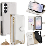Custodia per telefono in pelle Litchi a coda di pesce con catena a tracolla, For Samsung Galaxy S26+ 5G, For Samsung Galaxy S26 Ultra 5G, For Samsung Galaxy S26 5G, For Samsung Galaxy S25 5G