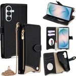 Custodia per telefono in pelle Litchi a coda di pesce con catena a tracolla, For Samsung Galaxy S26+ 5G, For Samsung Galaxy S26 Ultra 5G, For Samsung Galaxy S26 5G, For Samsung Galaxy S25 5G