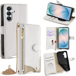 Custodia per telefono in pelle Litchi a coda di pesce con catena a tracolla, For Samsung Galaxy S26+ 5G, For Samsung Galaxy S26 Ultra 5G, For Samsung Galaxy S26 5G, For Samsung Galaxy S25 5G