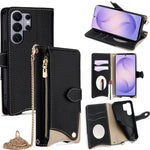 Custodia per telefono in pelle Litchi a coda di pesce con catena a tracolla, For Samsung Galaxy S26+ 5G, For Samsung Galaxy S26 Ultra 5G, For Samsung Galaxy S26 5G, For Samsung Galaxy S25 5G
