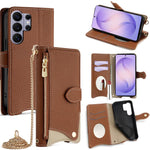 Custodia per telefono in pelle Litchi a coda di pesce con catena a tracolla, For Samsung Galaxy S26+ 5G, For Samsung Galaxy S26 Ultra 5G, For Samsung Galaxy S26 5G, For Samsung Galaxy S25 5G