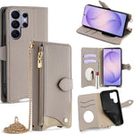 Custodia per telefono in pelle Litchi a coda di pesce con catena a tracolla, For Samsung Galaxy S26+ 5G, For Samsung Galaxy S26 Ultra 5G, For Samsung Galaxy S26 5G, For Samsung Galaxy S25 5G