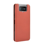 Struttura in fibra di carbonio Flip orizzontale magnetico Custodia in pelle TPU + PC + PU con slot per schede, For Asus Zenfone 7 ZS670KS / ZenFone 7 Pro ZS671KS