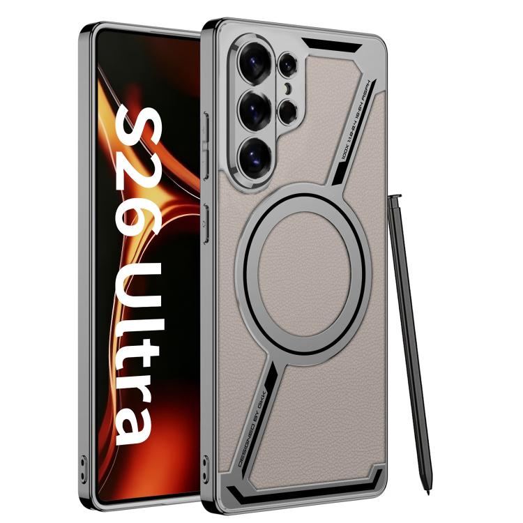 Custodia per telefono MagSafe a forma di Z in pelle galvanizzata GKK, penna non inclusa, For Samsung Galaxy S26 Ultra 5G, For Samsung Galaxy S25 Ultra 5G