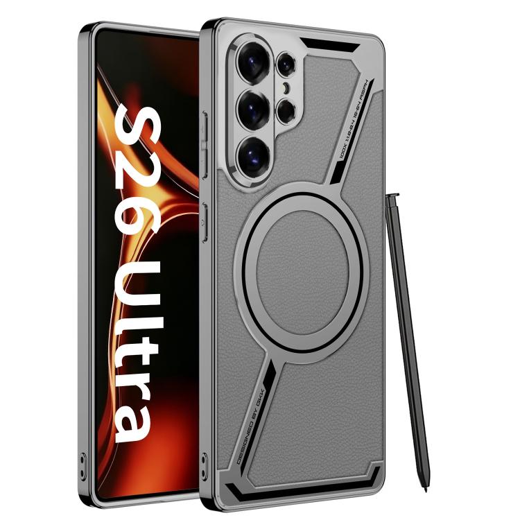 Custodia per telefono MagSafe a forma di Z in pelle galvanizzata GKK, penna non inclusa, For Samsung Galaxy S26 Ultra 5G, For Samsung Galaxy S25 Ultra 5G