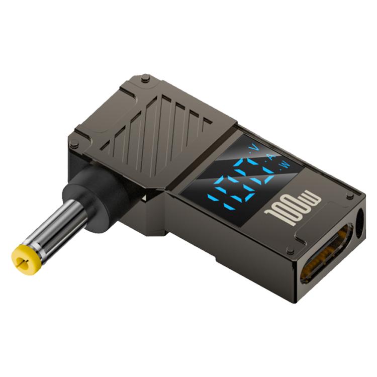 Adattatore Type-C a DC per ricarica PC 100W con display digitale
