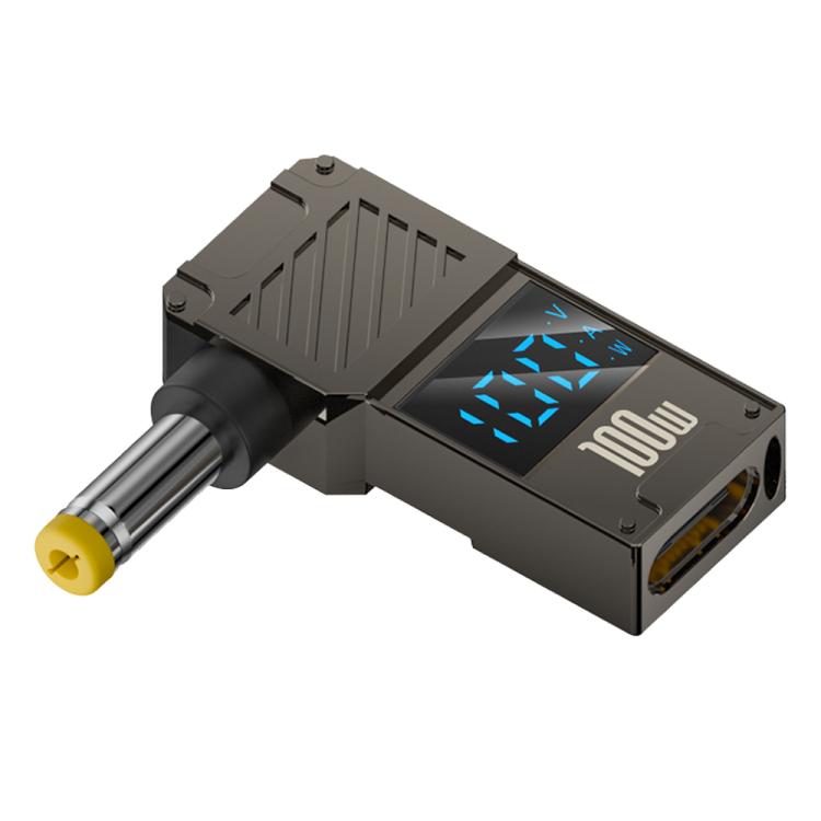 Adattatore Type-C a DC per ricarica PC 100W con display digitale