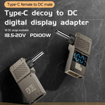 Adattatore Type-C a DC per ricarica PC 100W con display digitale