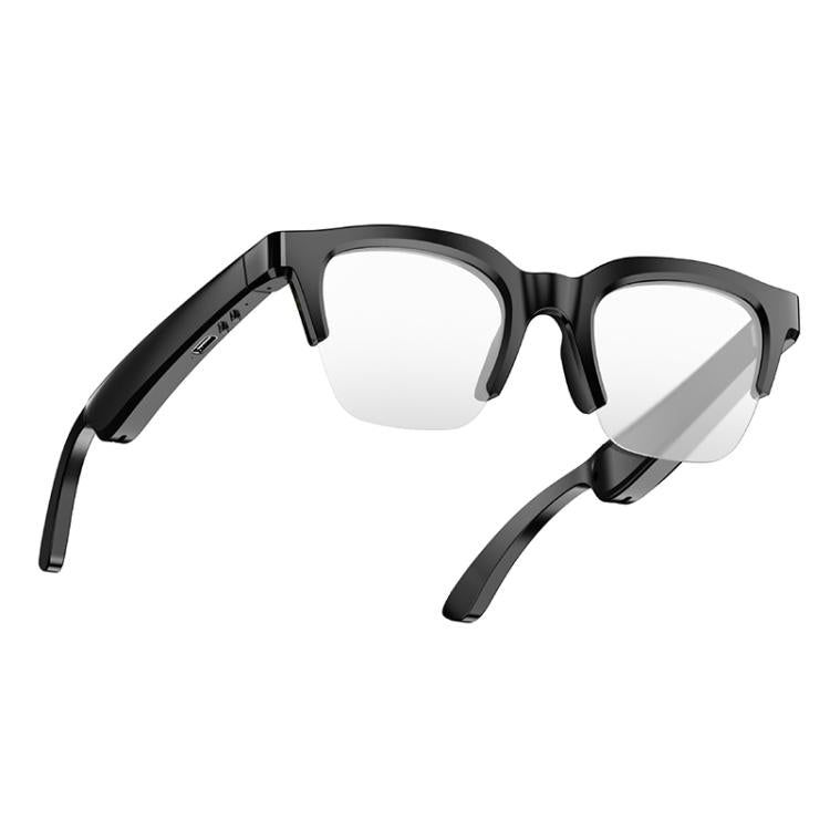 E60 ENC Occhiali Bluetooth Smart Audio con riduzione del rumore, E60 (Black), E60 (Transparent)