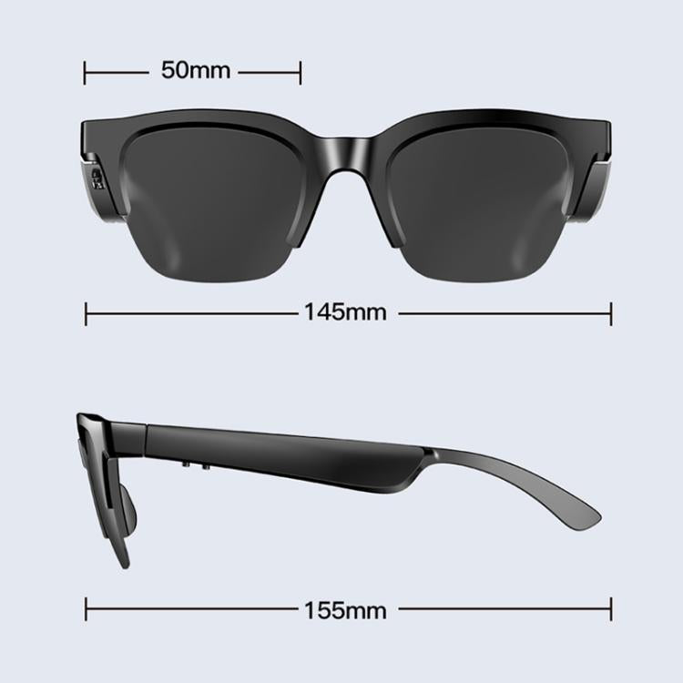 E60 ENC Occhiali Bluetooth Smart Audio con riduzione del rumore, E60 (Black), E60 (Transparent)