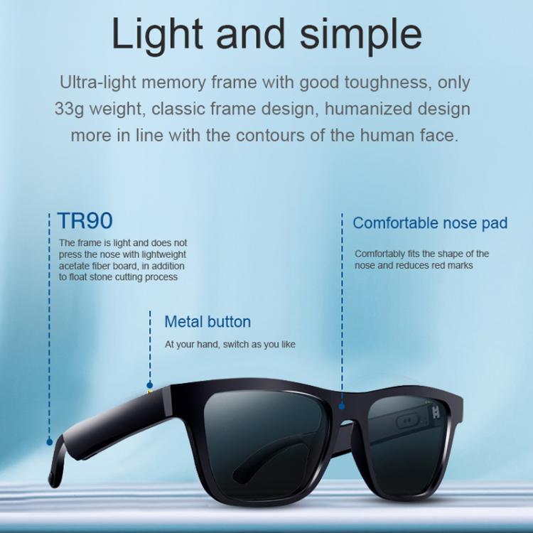 Occhiali Bluetooth audio intelligenti E10, Touch Style