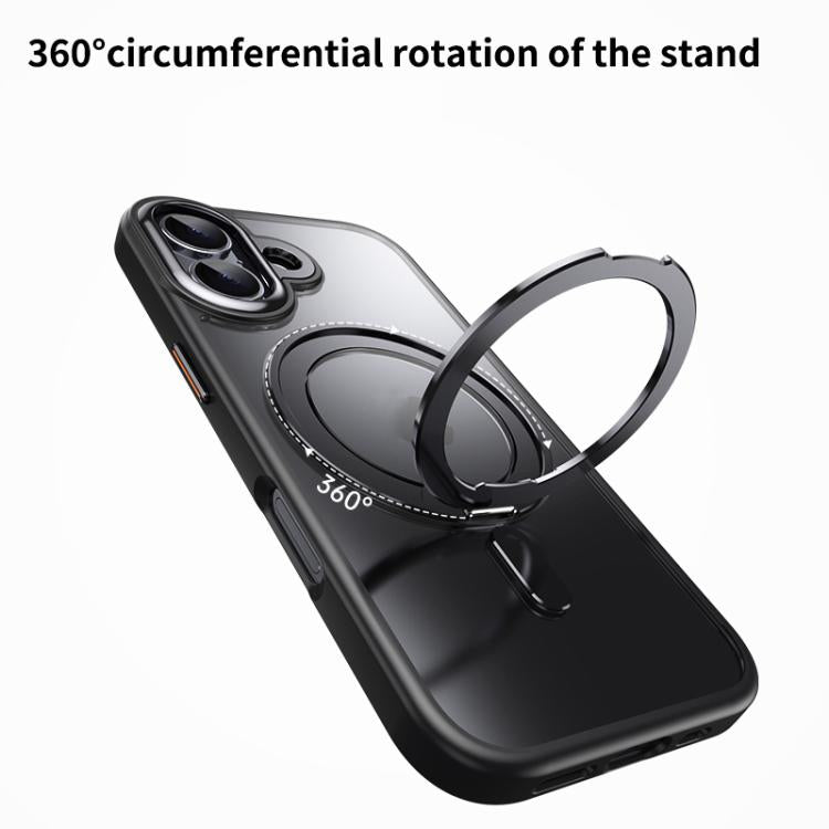 Custodia per telefono con supporto magnetico MagSafe a 360 gradi satinato, For iPhone 17, For iPhone Air