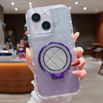 Custodia MagSafe con supporto specchio e glitter per iPhone 15