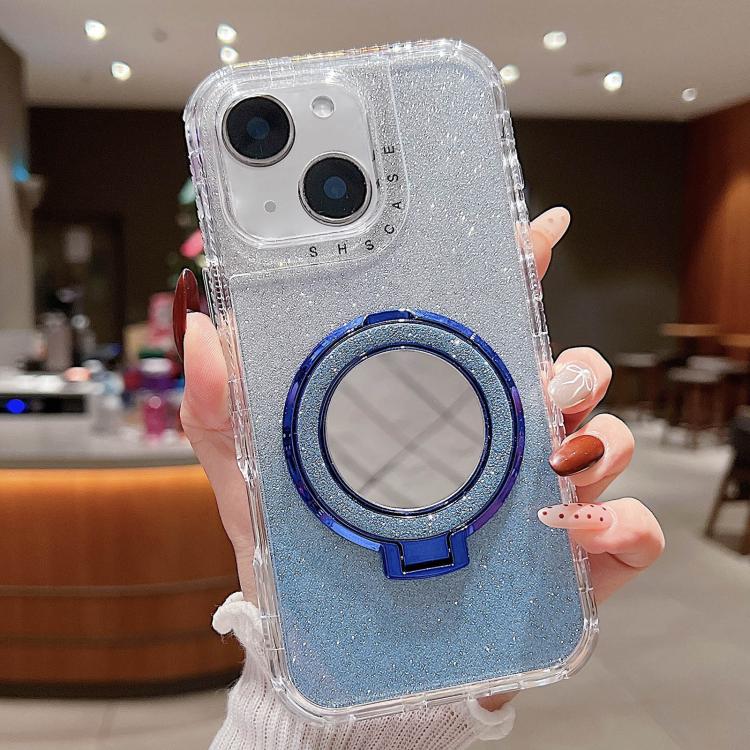 Custodia MagSafe con supporto specchio e glitter per iPhone 14