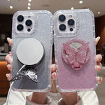 Custodia MagSafe con specchio glitter per iPhone 16