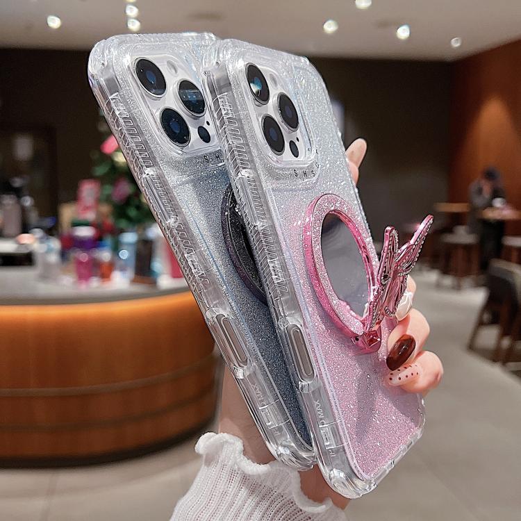 Custodia MagSafe con specchio glitter per iPhone 16