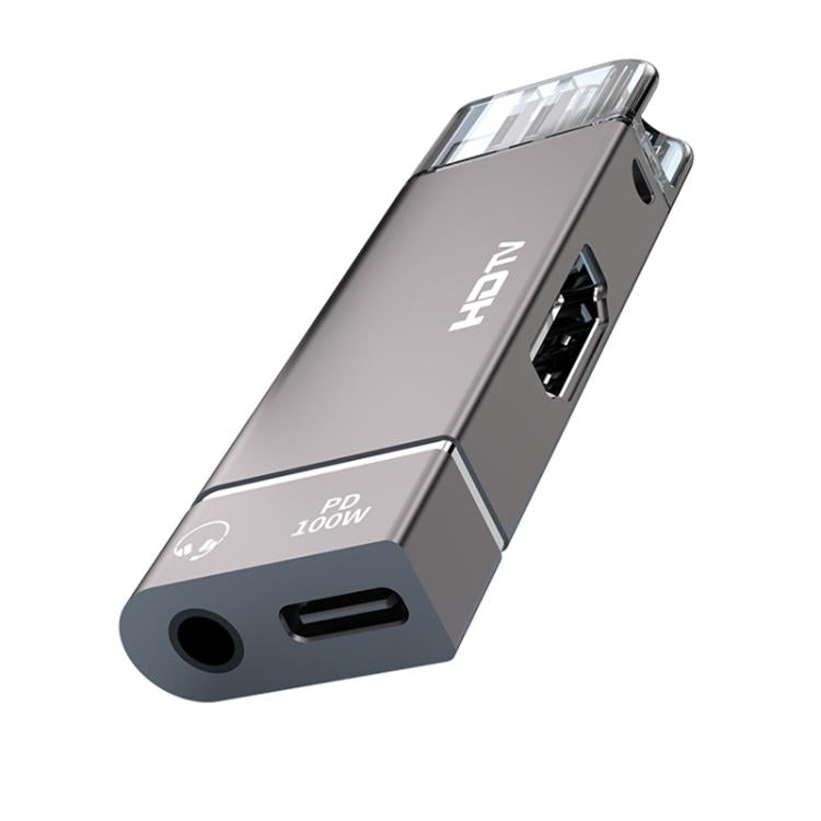Stazione di docking multifunzione 3 in 1 USB-C/Tipo-C per HDTV, 3,5 mm, PD 100 W, Type-C to HDTV+3.5mm+PD 100W