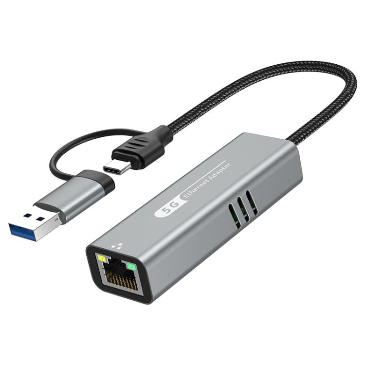 Adattatore Ethernet Gigabit USB-C e USB 3.0 a RJ45 5G