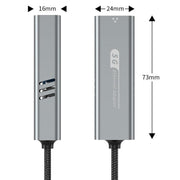 Adattatore di rete Ethernet cablata Gigabit USB-C / Type-C e USB3.0 a RJ45 5G, USB-C / Type-C and USB3.0 to RJ45 Adapter