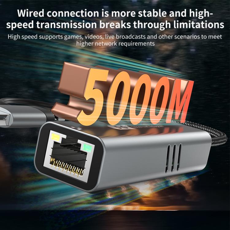 Adattatore Ethernet Gigabit USB-C e USB 3.0 a RJ45 5G