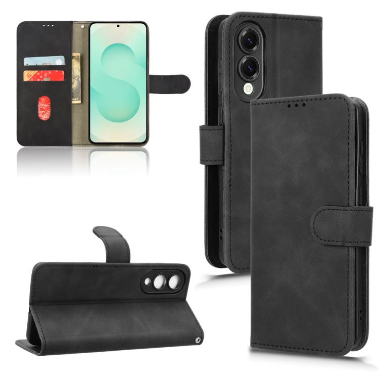 Custodia per telefono in pelle con chiusura magnetica Skin Feel, For Samsung Galaxy S25 Edge 5G, For Samsung Galaxy S25 5G, For Samsung Galaxy S25+ 5G, For Samsung Galaxy S25 Ultra 5G