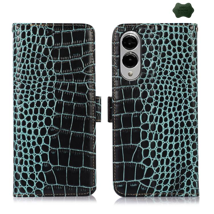 Custodia per telefono in pelle di vacchetta con strato superiore in coccodrillo, For Galaxy S26 FE 5G, For Samsung Galaxy S26 Edge 5G, For Samsung Galaxy S26 Ultra 5G, For Samsung Galaxy S26 5G, For Samsung Galaxy S25 FE 5G, For Samsung Galaxy S25 Edge 5G