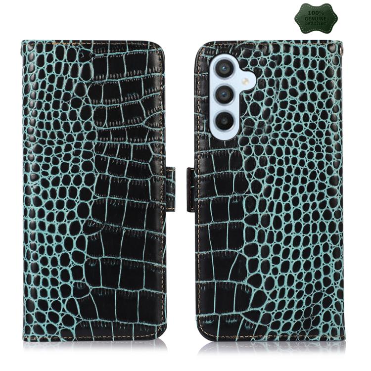 Custodia per telefono in pelle di vacchetta con strato superiore in coccodrillo, For Galaxy S26 FE 5G, For Samsung Galaxy S26 Edge 5G, For Samsung Galaxy S26 Ultra 5G, For Samsung Galaxy S26 5G, For Samsung Galaxy S25 FE 5G, For Samsung Galaxy S25 Edge 5G