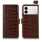 Custodia per telefono in pelle di vacchetta con strato superiore in coccodrillo, For Galaxy S26 FE 5G, For Samsung Galaxy S26 Edge 5G, For Samsung Galaxy S26 Ultra 5G, For Samsung Galaxy S26 5G, For Samsung Galaxy S25 FE 5G, For Samsung Galaxy S25 Edge 5G