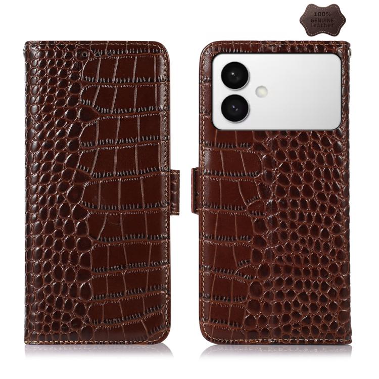 Custodia per telefono in pelle di vacchetta con strato superiore in coccodrillo, For Galaxy S26 FE 5G, For Samsung Galaxy S26 Edge 5G, For Samsung Galaxy S26 Ultra 5G, For Samsung Galaxy S26 5G, For Samsung Galaxy S25 FE 5G, For Samsung Galaxy S25 Edge 5G
