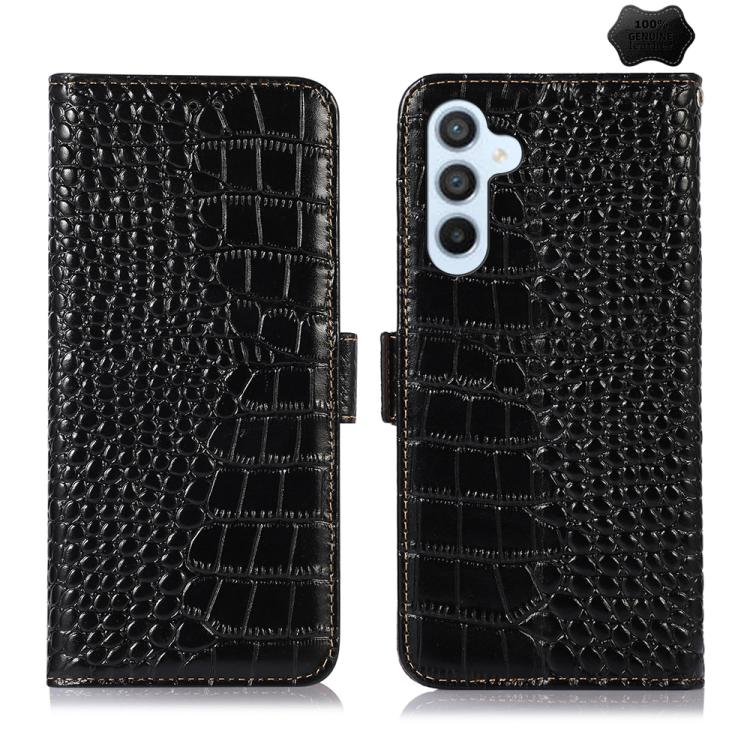 Custodia per telefono in pelle di vacchetta con strato superiore in coccodrillo, For Galaxy S26 FE 5G, For Samsung Galaxy S26 Edge 5G, For Samsung Galaxy S26 Ultra 5G, For Samsung Galaxy S26 5G, For Samsung Galaxy S25 FE 5G, For Samsung Galaxy S25 Edge 5G