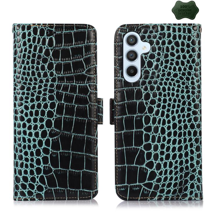 Custodia per telefono in pelle di vacchetta con strato superiore in coccodrillo, For Galaxy S26 FE 5G, For Samsung Galaxy S26 Edge 5G, For Samsung Galaxy S26 Ultra 5G, For Samsung Galaxy S26 5G, For Samsung Galaxy S25 FE 5G, For Samsung Galaxy S25 Edge 5G