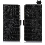 Custodia per telefono in pelle di vacchetta con strato superiore in coccodrillo, For Galaxy S26 FE 5G, For Samsung Galaxy S26 Edge 5G, For Samsung Galaxy S26 Ultra 5G, For Samsung Galaxy S26 5G, For Samsung Galaxy S25 FE 5G, For Samsung Galaxy S25 Edge 5G
