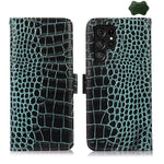 Custodia per telefono in pelle di vacchetta con strato superiore in coccodrillo, For Galaxy S26 FE 5G, For Samsung Galaxy S26 Edge 5G, For Samsung Galaxy S26 Ultra 5G, For Samsung Galaxy S26 5G, For Samsung Galaxy S25 FE 5G, For Samsung Galaxy S25 Edge 5G