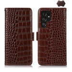Custodia per telefono in pelle di vacchetta con strato superiore in coccodrillo, For Galaxy S26 FE 5G, For Samsung Galaxy S26 Edge 5G, For Samsung Galaxy S26 Ultra 5G, For Samsung Galaxy S26 5G, For Samsung Galaxy S25 FE 5G, For Samsung Galaxy S25 Edge 5G