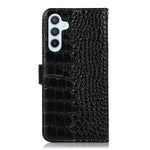 Custodia per telefono in pelle di vacchetta con strato superiore in coccodrillo, For Galaxy S26 FE 5G, For Samsung Galaxy S26 Edge 5G, For Samsung Galaxy S26 Ultra 5G, For Samsung Galaxy S26 5G, For Samsung Galaxy S25 FE 5G, For Samsung Galaxy S25 Edge 5G