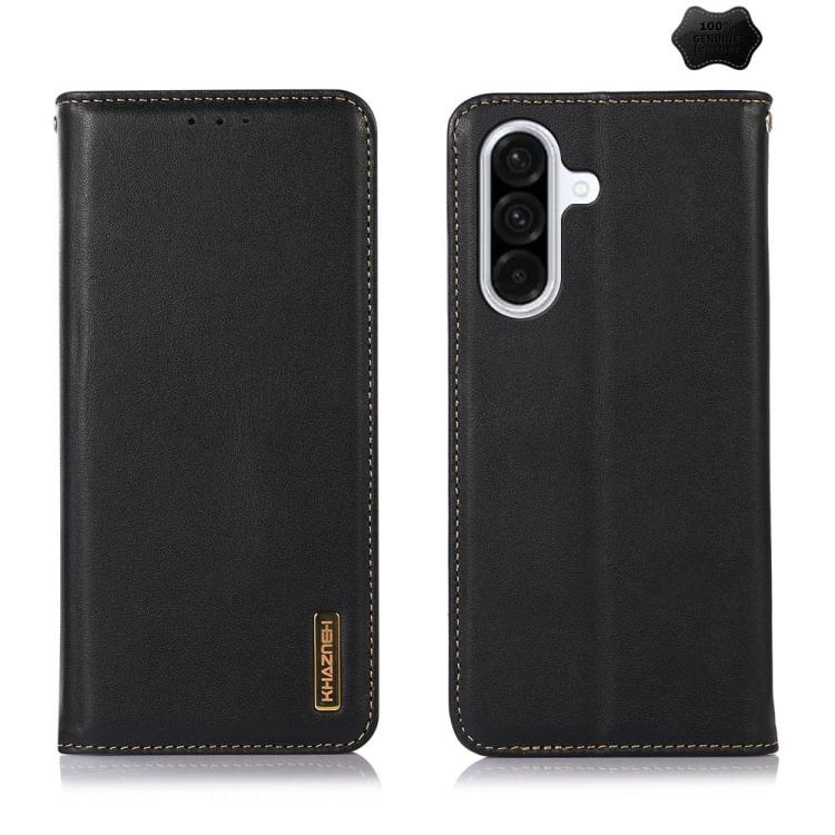 Custodia per telefono in pelle di vacchetta con strato superiore in nappa KHAZNEH, For Galaxy S26 FE 5G, For Samsung Galaxy S26 Edge 5G, For Samsung Galaxy S26 Ultra 5G, For Samsung Galaxy S26 5G, For Samsung Galaxy S25 FE 5G                           ...