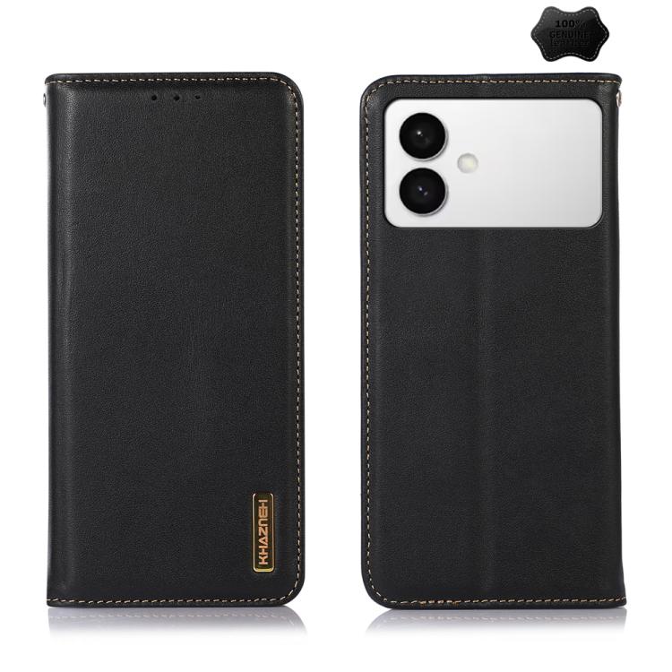 Custodia per telefono in pelle di vacchetta con strato superiore in nappa KHAZNEH, For Galaxy S26 FE 5G, For Samsung Galaxy S26 Edge 5G, For Samsung Galaxy S26 Ultra 5G, For Samsung Galaxy S26 5G, For Samsung Galaxy S25 FE 5G                           ...